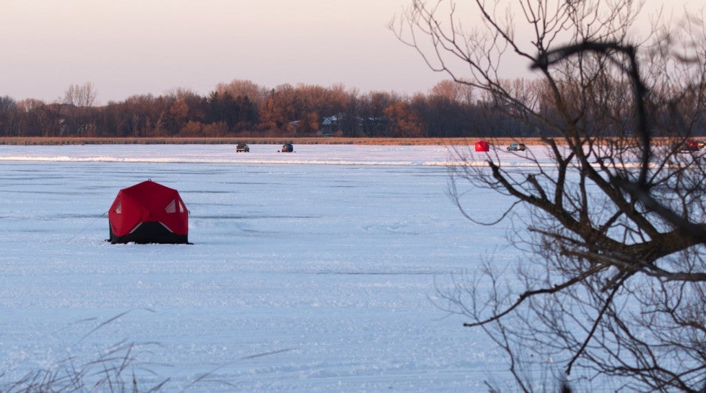 Winter on a frozen Ely-area lake